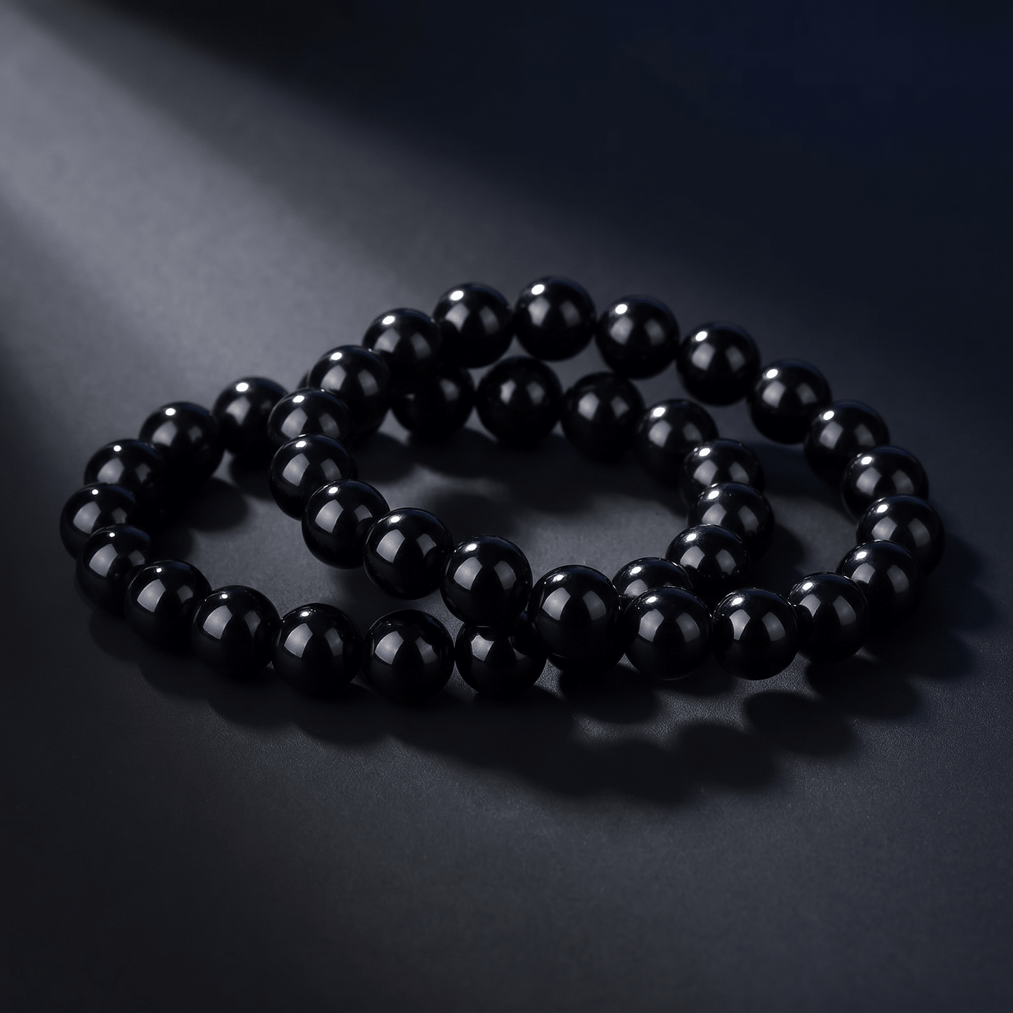 Bracelet d'ancrage en obsidienne noire - Onyxe®