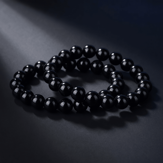 Bracelet d'ancrage en obsidienne noire - Onyxe®
