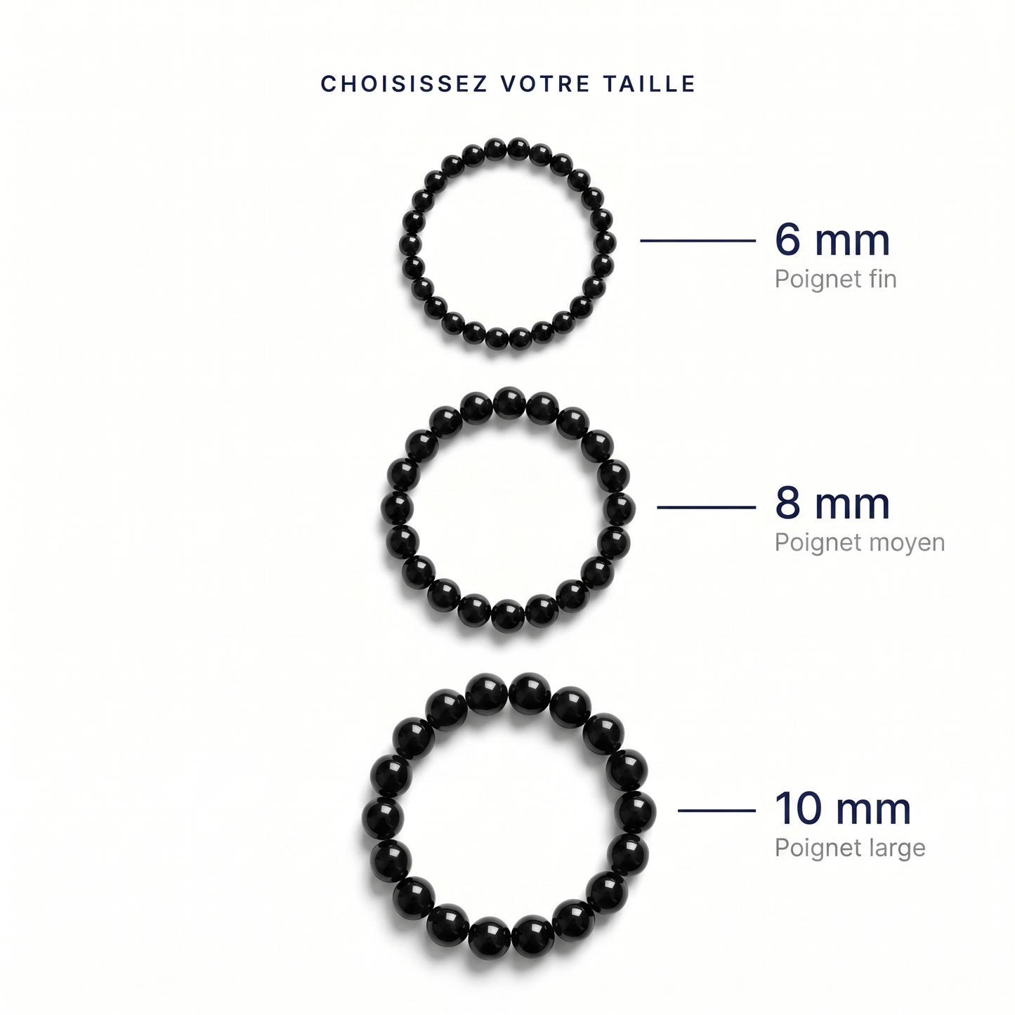 Bracelet d'ancrage en obsidienne noire - Onyxe®
