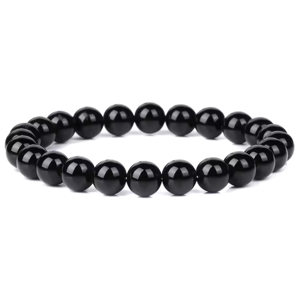 Bracelet d'ancrage en obsidienne noire - Onyxe®