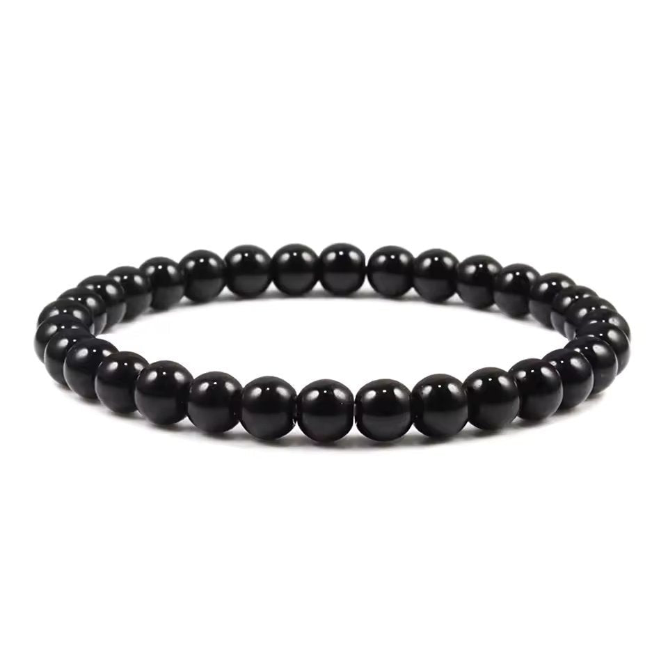 Bracelet d'ancrage en obsidienne noire - Onyxe®