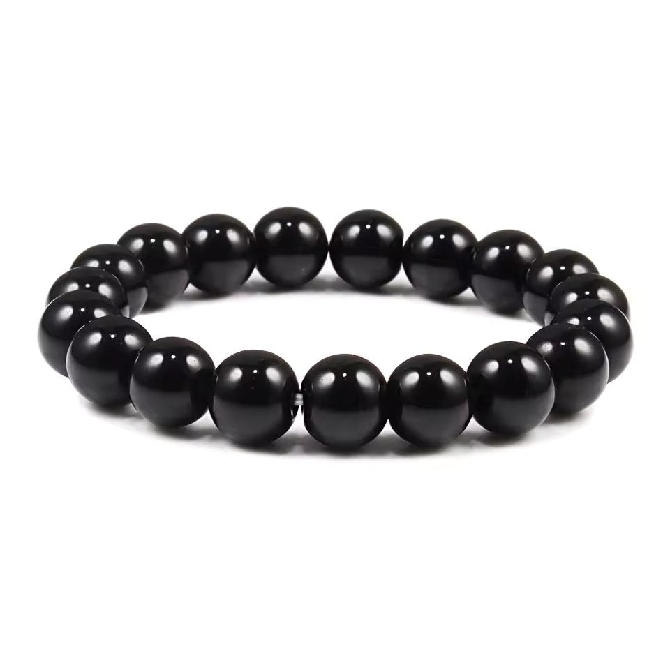 Bracelet d'ancrage en obsidienne noire - Onyxe®
